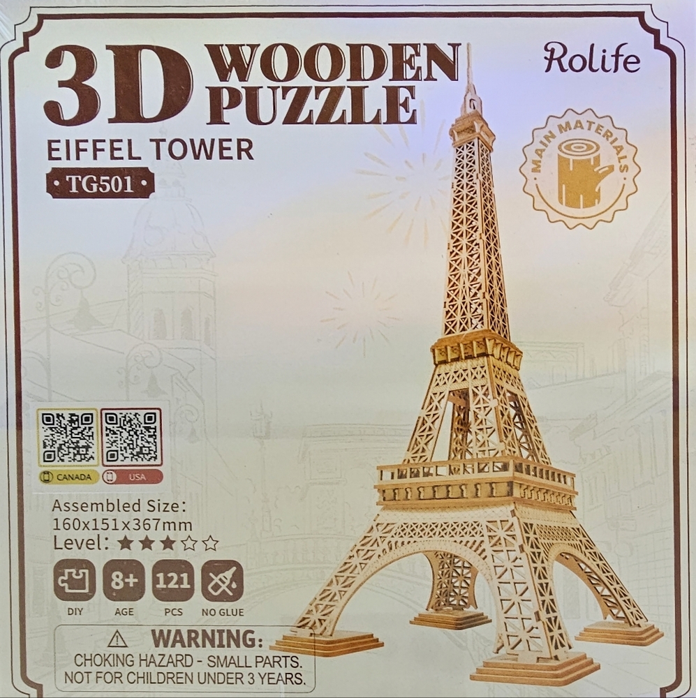 Wooden Eiffel Tower Model Kit